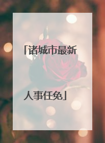 诸城市最新人事任免