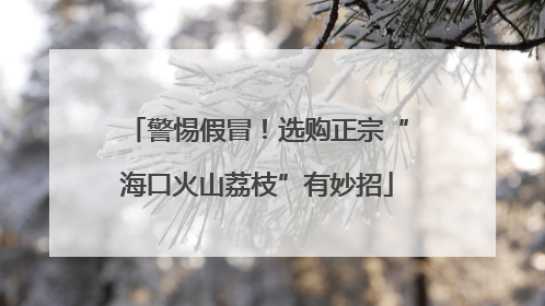 警惕假冒！选购正宗“海口火山荔枝”有妙招