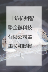 访杭州智擎金链科技有限公司董事长和扬扬