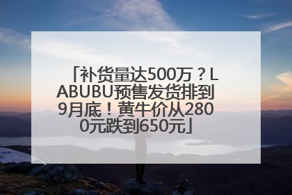 补货量达500万？LABUBU预售发货排到9月底！黄牛价从2800元跌到650元