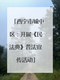西宁市城中区：开展《民法典》普法宣传活动
