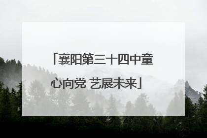襄阳第三十四中童心向党 艺展未来