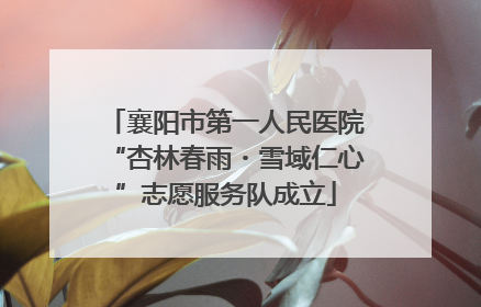 襄阳市第一人民医院“杏林春雨・雪域仁心”志愿服务队成立
