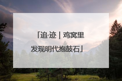 追·迹｜鸡窝里发现明代抱鼓石