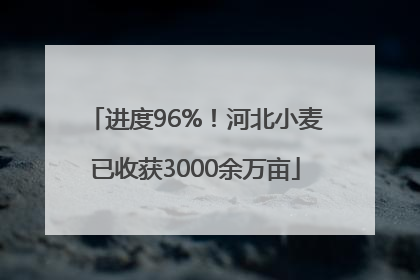 进度96%！河北小麦已收获3000余万亩