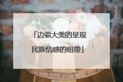 边疆大美的呈现 民族情感的纽带
