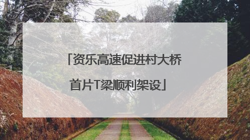 资乐高速促进村大桥首片T梁顺利架设