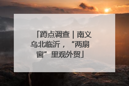 蹲点调查｜南义乌北临沂，“两扇窗”里观外贸