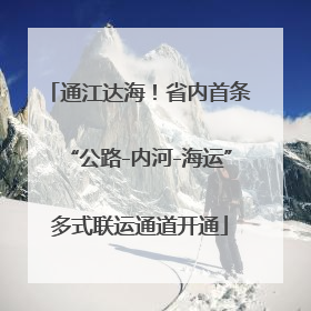 通江达海！省内首条“公路-内河-海运”多式联运通道开通