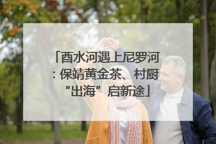 酉水河遇上尼罗河：保靖黄金茶、村厨“出海”启新途