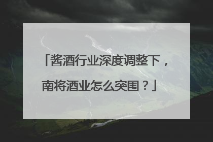 酱酒行业深度调整下，南将酒业怎么突围？