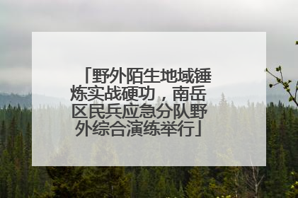 野外陌生地域锤炼实战硬功，南岳区民兵应急分队野外综合演练举行