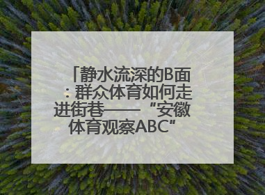 静水流深的B面：群众体育如何走进街巷——“安徽体育观察ABC”系列报道之二