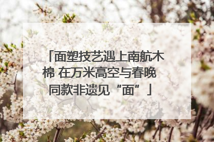 面塑技艺遇上南航木棉 在万米高空与春晚同款非遗见“面”