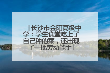 长沙市金阳高级中学：学生食堂吃上了自己种的菜，还出现了一批劳动能手