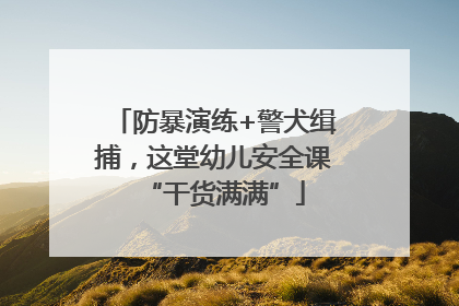 防暴演练+警犬缉捕，这堂幼儿安全课“干货满满”
