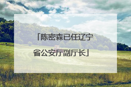 陈密森已任辽宁省公安厅副厅长