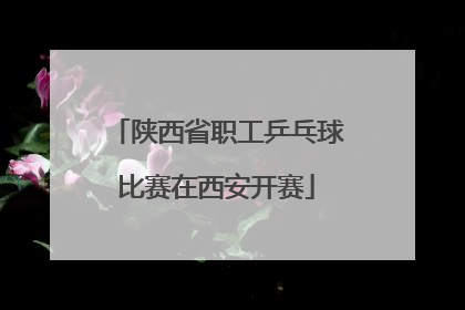 陕西省职工乒乓球比赛在西安开赛