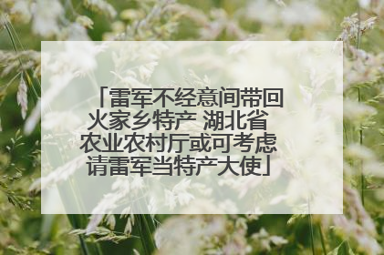 雷军不经意间带回火家乡特产 湖北省农业农村厅或可考虑请雷军当特产大使