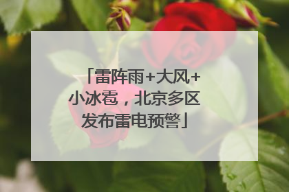 雷阵雨+大风+小冰雹，北京多区发布雷电预警