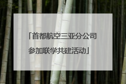 首都航空三亚分公司参加联学共建活动
