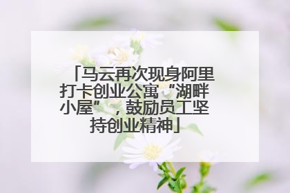 马云再次现身阿里打卡创业公寓“湖畔小屋”，鼓励员工坚持创业精神