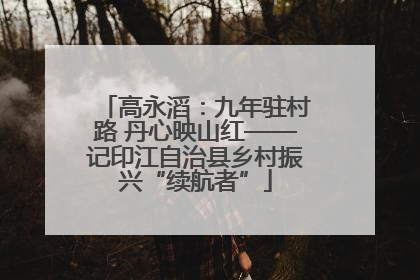 高永滔：九年驻村路 丹心映山红——记印江自治县乡村振兴“续航者”