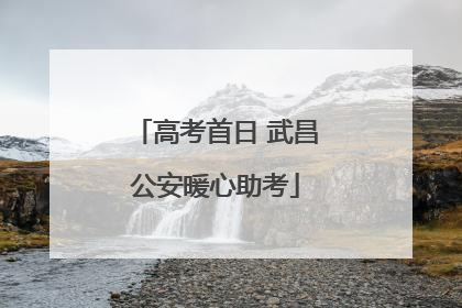 高考首日 武昌公安暖心助考