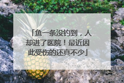 鱼一条没钓到，人却进了医院！最近因此受伤的还真不少