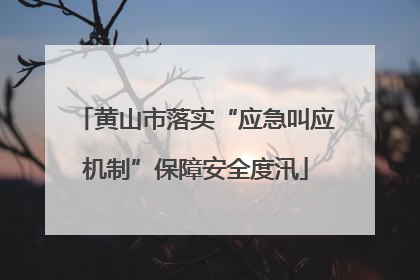 黄山市落实“应急叫应机制”保障安全度汛