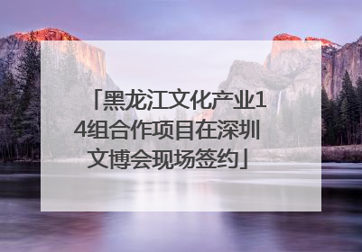 黑龙江文化产业14组合作项目在深圳文博会现场签约