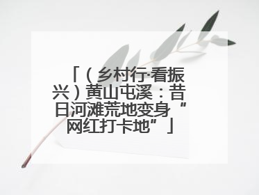 （乡村行·看振兴）黄山屯溪：昔日河滩荒地变身“网红打卡地”