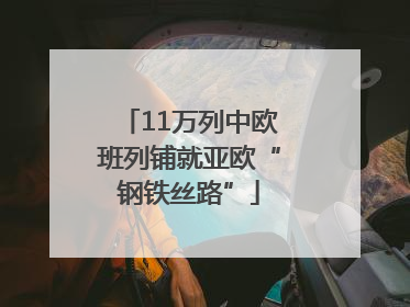 11万列中欧班列铺就亚欧“钢铁丝路”
