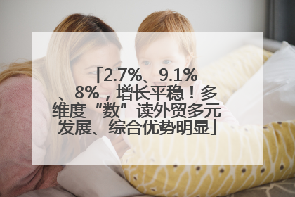 2.7%、9.1%、8%，增长平稳！多维度“数”读外贸多元发展、综合优势明显