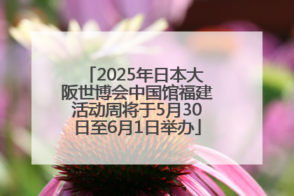 2025年日本大阪世博会中国馆福建活动周将于5月30日至6月1日举办