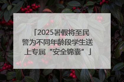 2025暑假将至民警为不同年龄段学生送上专属“安全锦囊”