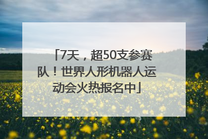 7天，超50支参赛队！世界人形机器人运动会火热报名中