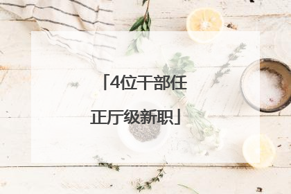 4位干部任正厅级新职