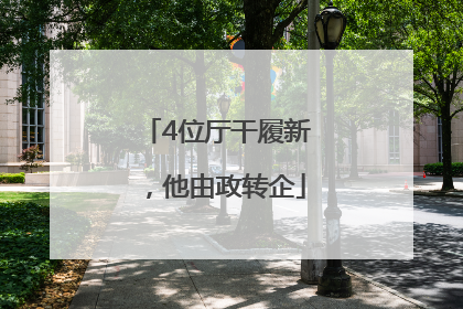 4位厅干履新，他由政转企