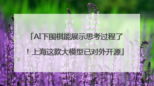 AI下围棋能展示思考过程了！上海这款大模型已对外开源